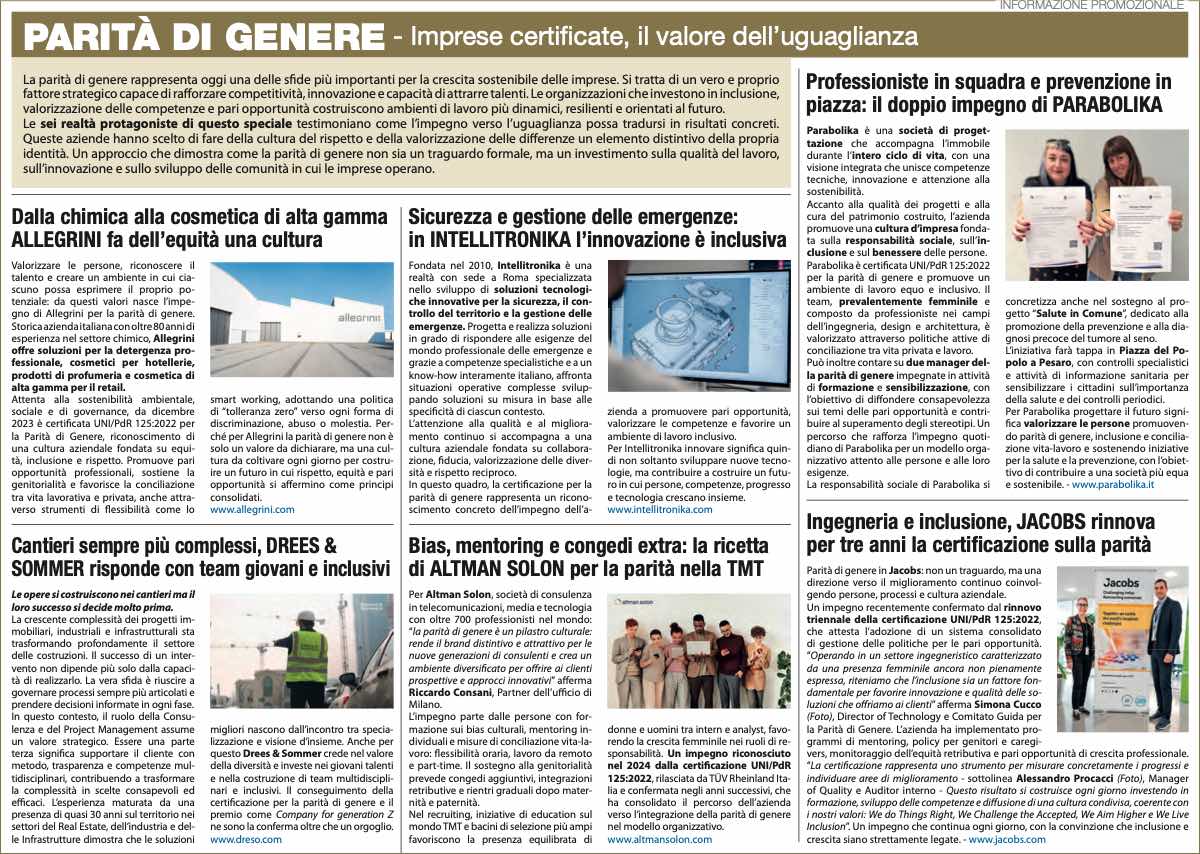 PARITÀ DI GENERE