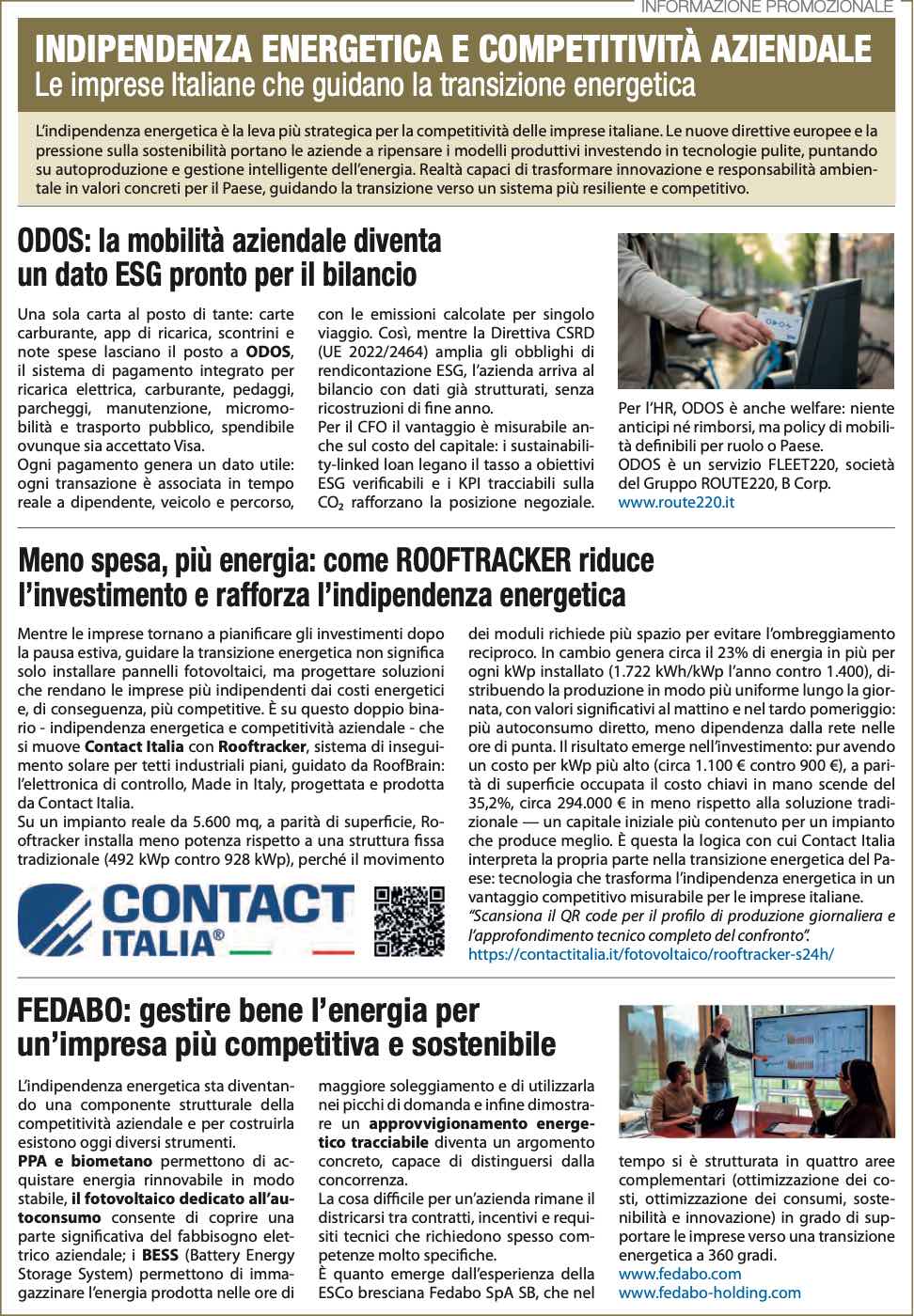 INDIPENDENZA ENERGETICA E COMPETITIVITÀ AZIENDALE